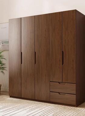 实木橡木AHX衣柜原木家用大小开户型北欧风平全门衣橱儿童储物柜