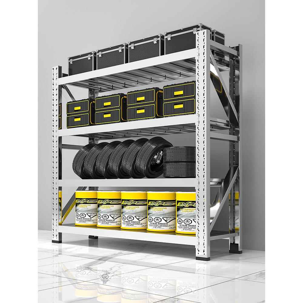 304不锈钢重型货架阳台家用客厅地下室多层置物架子储物架带轮子