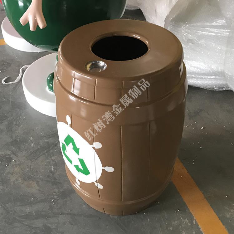 景区玻璃钢垃圾桶小区环卫分类果皮箱厂家圆柱形室内环卫垃圾箱