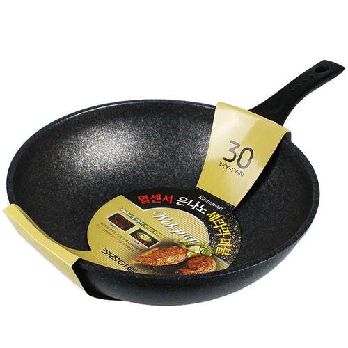 不粘锅炒锅大勺麦饭石炒菜锅明火炒勺26公分小炒勺油炸锅