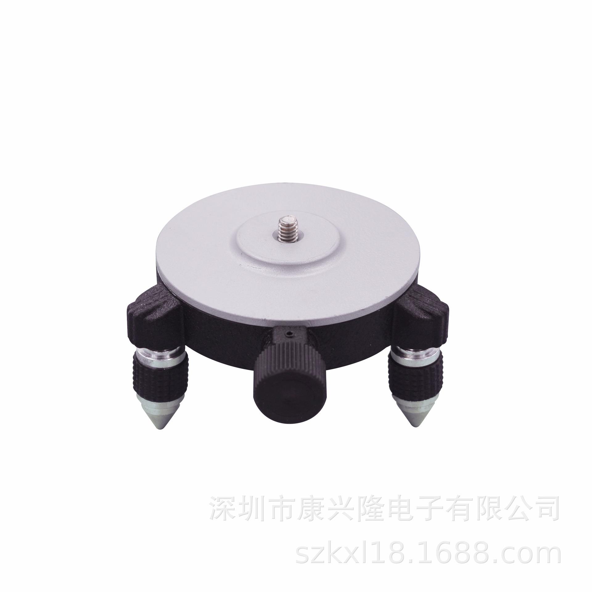 激光水平仪底座 360°微调金属支架配件 贴墙贴地三脚底座