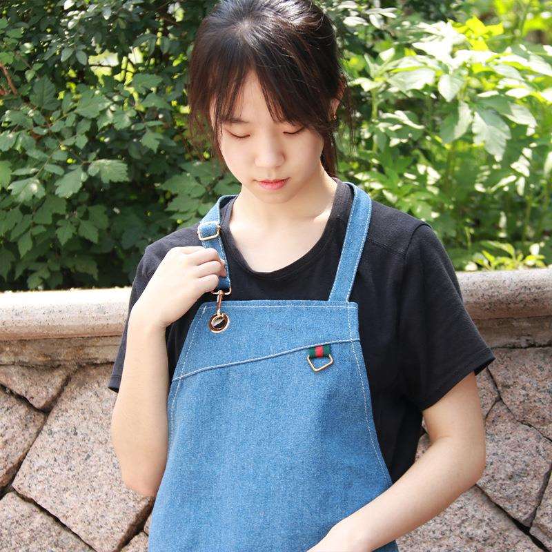 北欧风围裙男家用厨房宠物饭店奶茶咖啡烘焙理发工作服女
