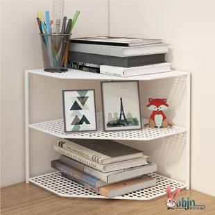 宿舍桌面转角置物架书架墙角角落整理书三角书柜办公室拐角收纳架