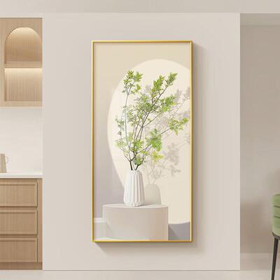 绿现代简约植Y301012玄关装画入壁户走廊小清新画过道饰挂画现代