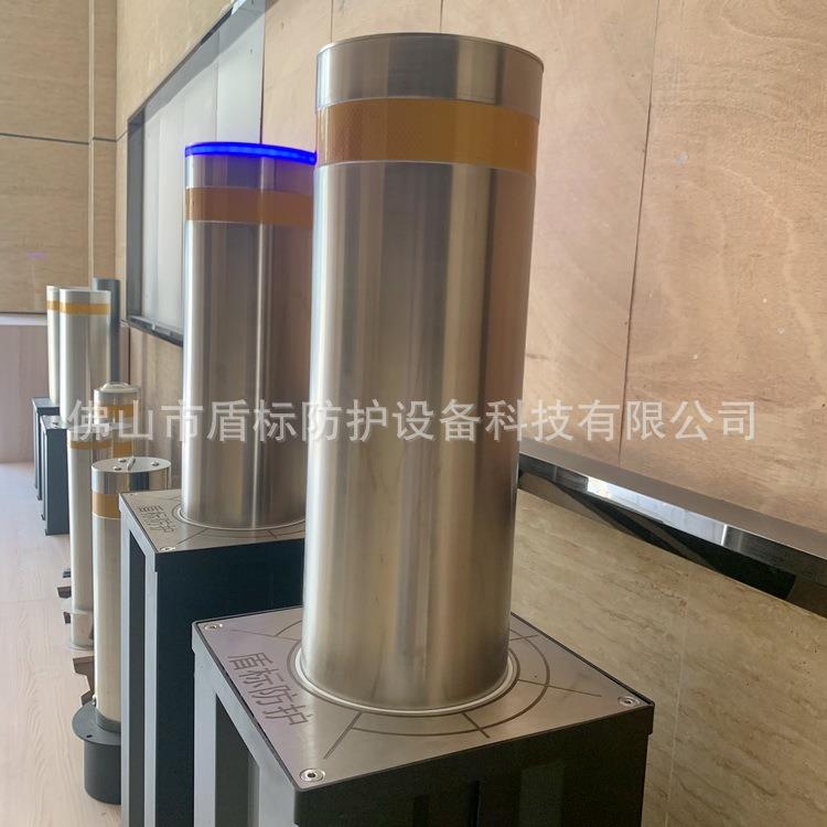 LED发亮灯伸缩路障警示柱,河堤道路全自动升降液压车阻,遥控地柱