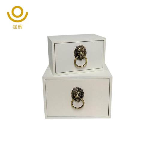 新款新中式样板房间收纳盒电视柜玄关轻奢摆件酒店别墅软装首饰盒