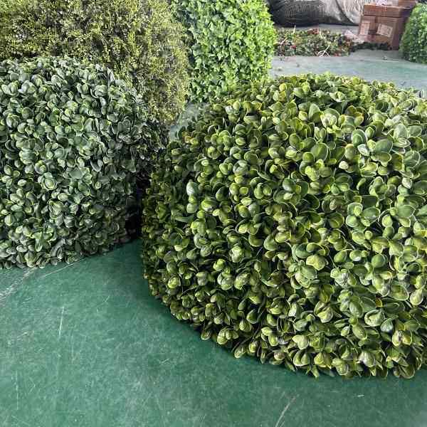 户绿植盖遮挡装饰品球001绿植仿真大叶外井黄杨梅草球装饰米兰草