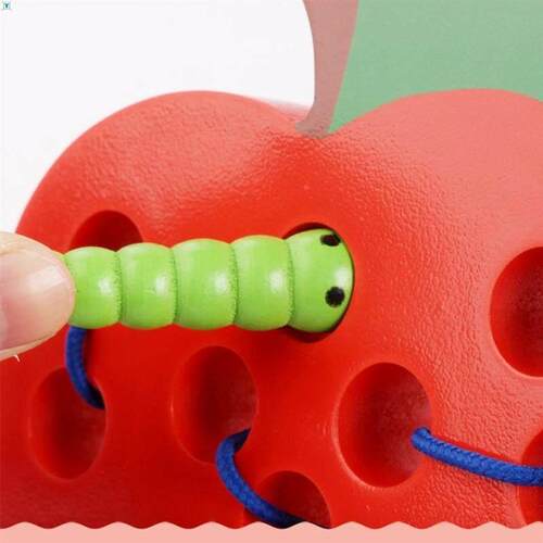 Montessori Kids Educational Toys Fun Wooden Toys Worm eat