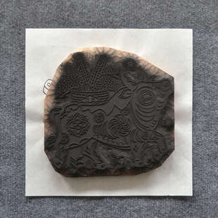 木板年画雕版拓印体验梨木板生肖牛年丑牛奋蹄新年活动特色景区