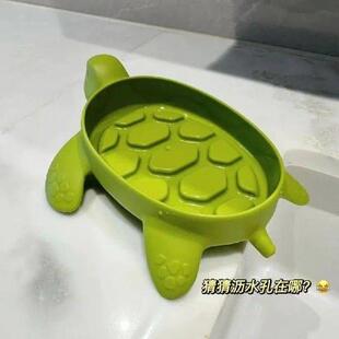 Turtles Holder Soap Drain Holders Box Green