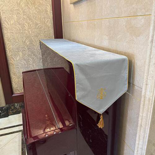 钢琴防尘罩钢琴顶披家用丝绒装饰钢琴旗音乐教室古筝防尘罩