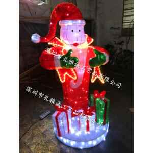 圣诞雪人先生 圣诞老人 发光圣诞装饰 户外布置 铁艺圣诞美陈DP