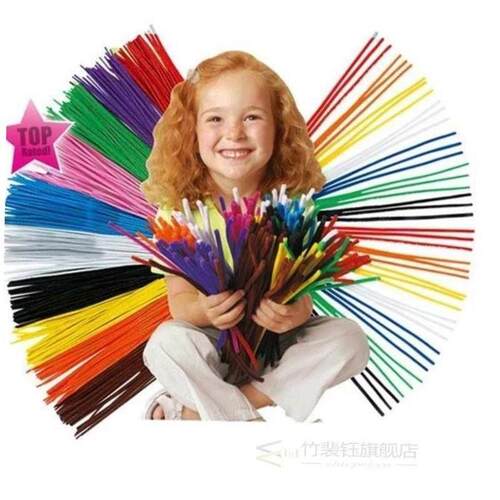 100PCS ChenIlle SteMS DIY MaterIalS PIPe Cleaner ChIlDren