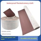 防水植绒砂布 100mm石材不锈钢打磨抛光自粘背绒加宽软绒布卷定制