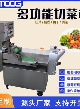 大型学校食堂双头切菜机全自动果蔬切片切丝机多功能变频切菜机
