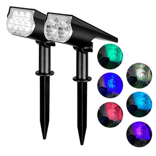 太阳能地插灯射灯户外花园草坪灯防水庭院装 饰景观氛围照树灯