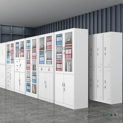 铁皮文件柜屉办室钢制资工料档案柜书柜带锁抽定公制具柜子985储