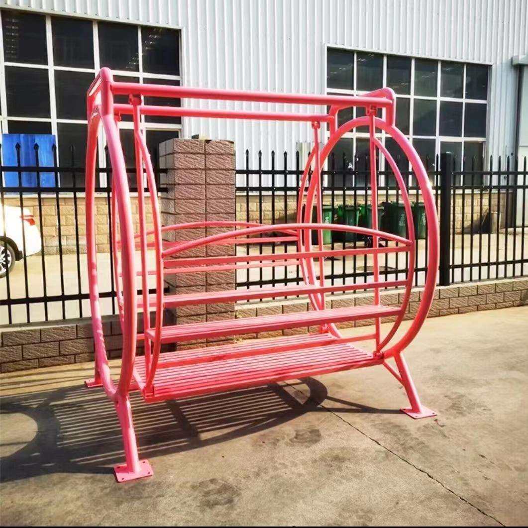 景区小型无动力摇荡秋千椅户外网红吊环式秋千游乐设备
