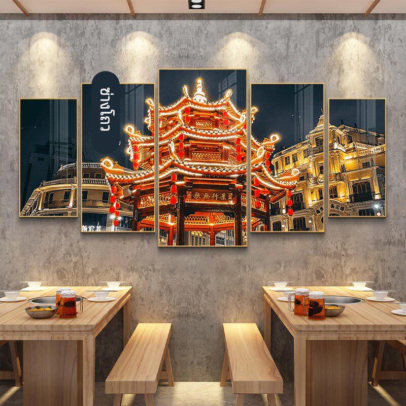 装饰画背景墙牛肉壁画火锅店饭店墙贴潮汕挂画英歌舞风景装饰墙面