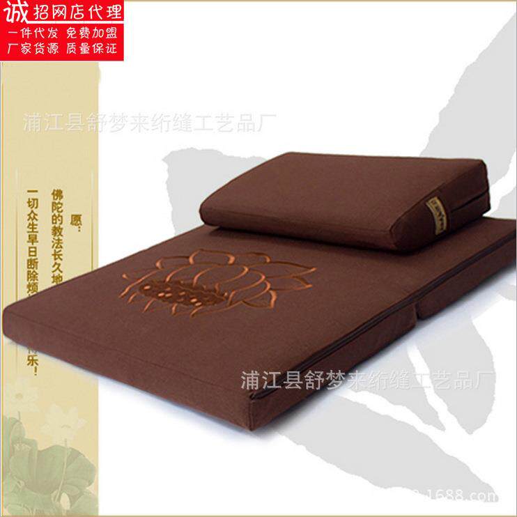 九品莲花禅垫修垫棉然帆布打坐垫方形蒲团天椰丝全拜坐垫佛折叠