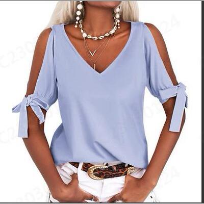 Danedvi Women's Cold Shoulder Garment - Short Sleeve