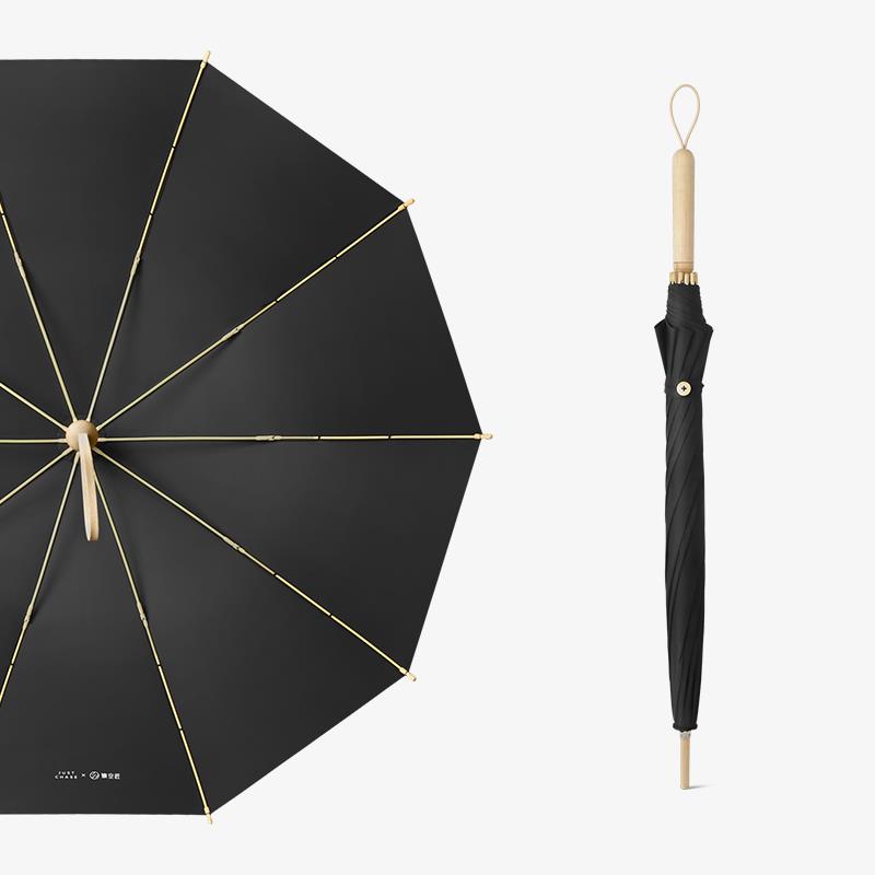 正品尊驰LX伞 0骨简约复古长柄1男女超大防风直柄两柄用晴雨伞木