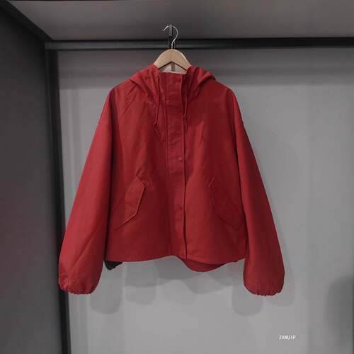 Hixiaohe Windbreaker Jacket Women Zip Up Short Waterproof