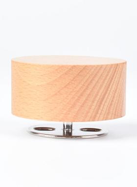 木质中心转 圆形粘土旋转音乐盒底座 DIY创意