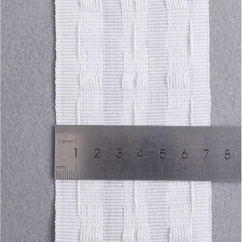 英式欧式窗帘用三线抽带抽绳自由褶皱宽度用棉质布帘挂钩布带辅料