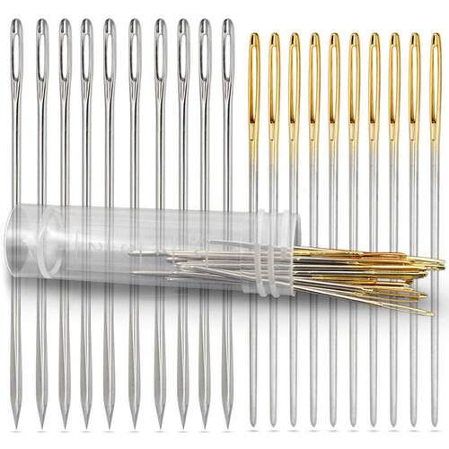 Leather Crafts Sewing Needle,Round Head Blunt Pint,Pointed P