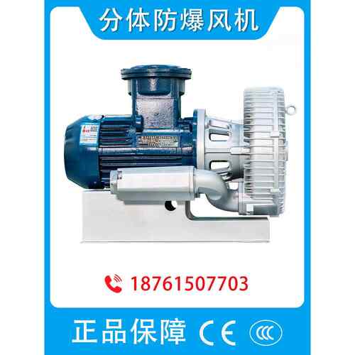 防爆旋涡风机FB-2-3-5-10-15-20-25KW气体隔爆环形高压漩涡鼓风机