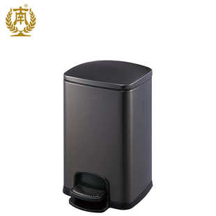 广州南方全钢垃圾桶时尚家用方形高档环境脚踏桶酒店房间脚踏桶
