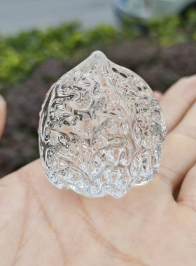 水晶核桃核桃摆件玻璃装饰摆件