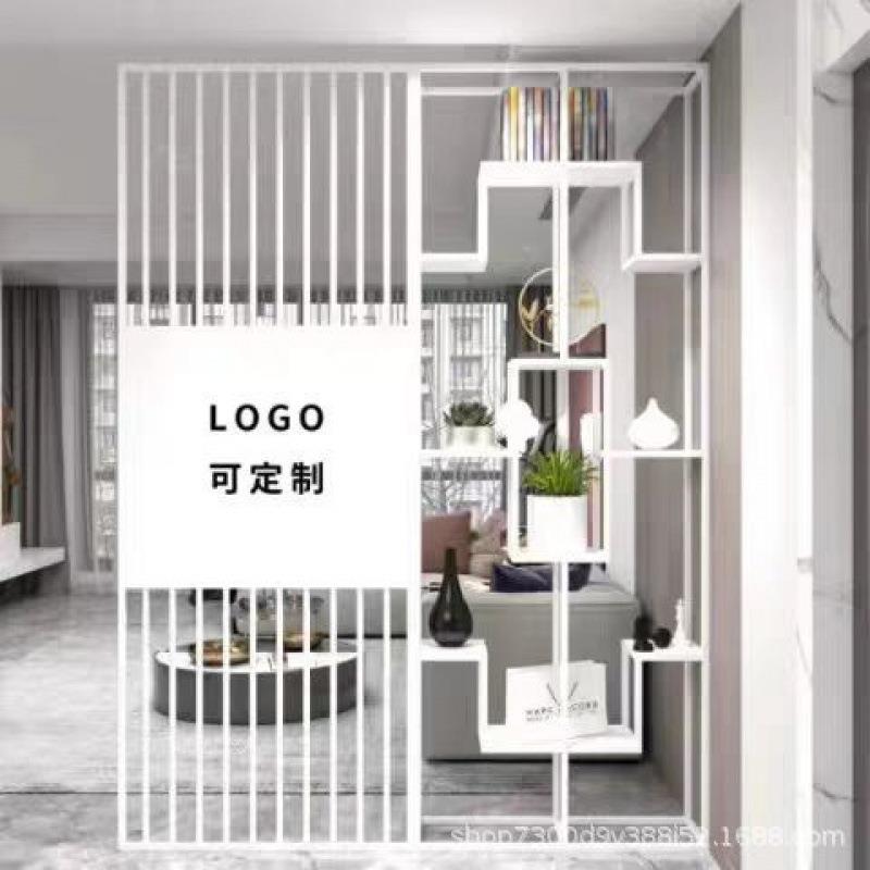 公司隔断约置物架办公室铁艺屏风隔断0iXMbPjK简镂花空展墙示架客