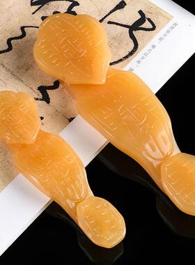 高档天意然大小号米玉如意摆件 吉祥如客厅家居招吉财风水祥物摆