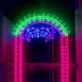 饰景观跨街灯 饰城市亮化节日装 工厂制作拱门造型灯 LED户外街道装