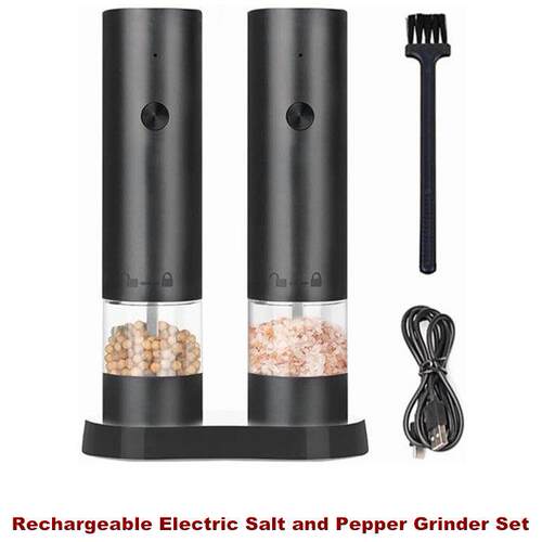 Rechargeable Electric Salt and Pepper Grinder Mill Shakers