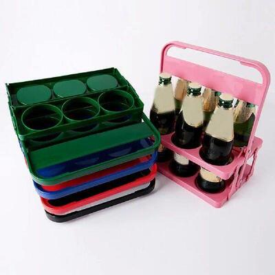 Useful Beer Bottle Carrier 6 Pack Sturdy Wine Bottle Rack