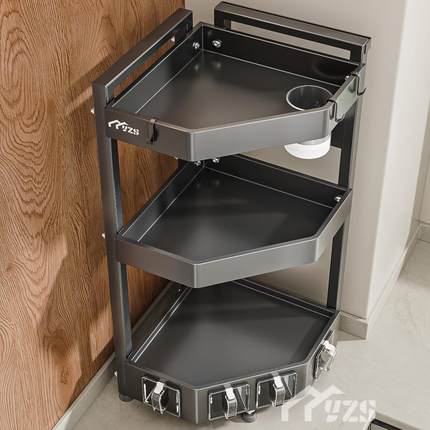 厨房调料架台面转角多功能三角架调味品架子墙角调味罐收纳层架子