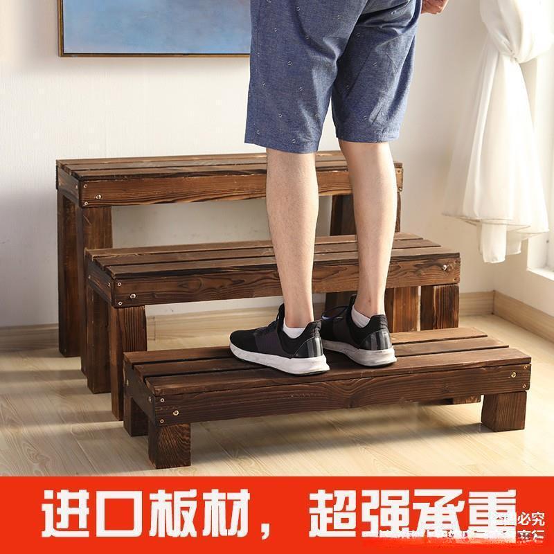 防腐木阶式简约园艺盆景花架台花园多梯层台阶放花盆的阳花小DAA