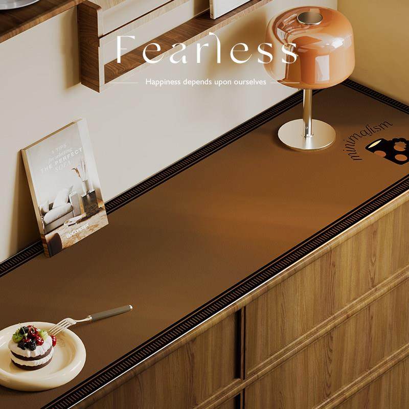 美拉德覆古风餐柜电视柜保护垫台面垫子皮革桌布防水防油免洗,居家布艺,桌布,淘宝优惠券,粉丝福利购,淘宝优惠卷