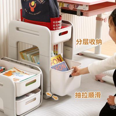 放包神器办公室工位桌下移动书架书包办公书本收纳柜小推车置物架