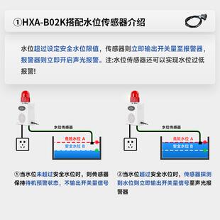 B02K提器水器位水浸声光报 工业开关信号报警温度预警量语音示HXA