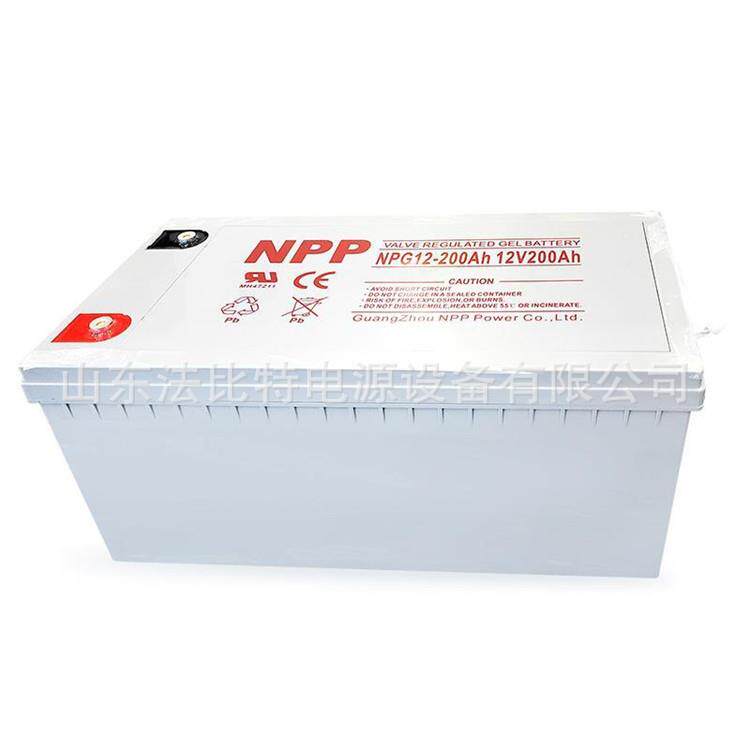 耐普NPP胶体蓄电池NPG12-200Ah免维护12V200Ah保三年 太阳能发电