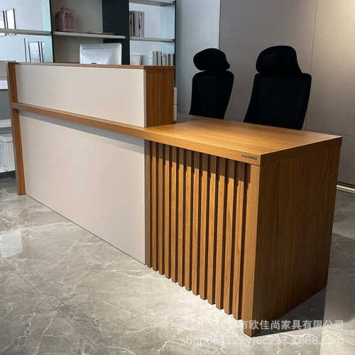 简约现代迎宾前台公司接待台酒店收银台服装店前台桌子