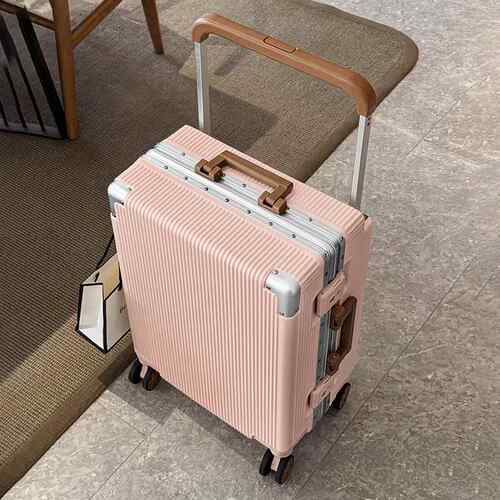 正品宽拉杆行李箱女铝箱20登机箱万向轮框静音旅行箱大容量密码寸