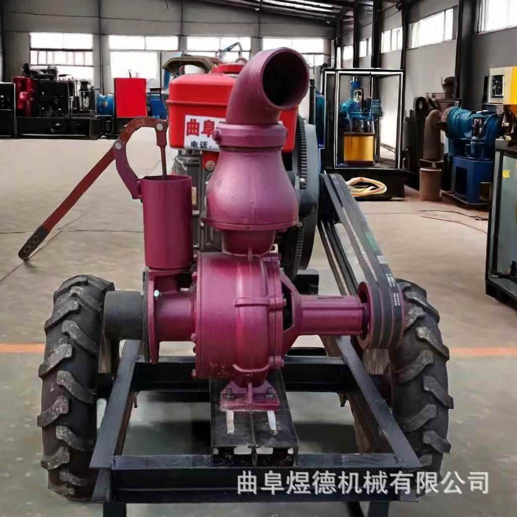 卧式离心泵业农柴倒灌溉鱼塘水油机抽水泵