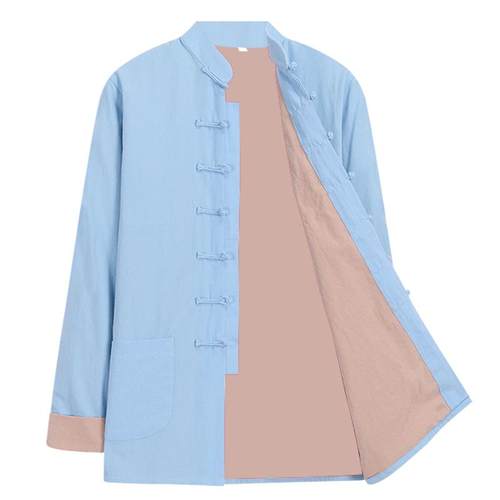 高档夏季棉麻中国风短袖唐服男新中装式汉女衬衫覆古盘扣居士服太