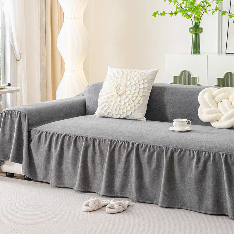 2024新款雪尼尔沙发巾沙发盖布一整张全盖加宽防尘全包沙发套罩毯