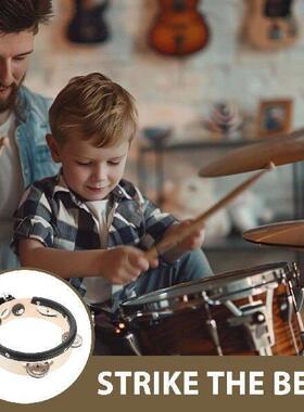 1pcs Hi-hat Tambourine Bell 6 Inch Wooden Drum Musical